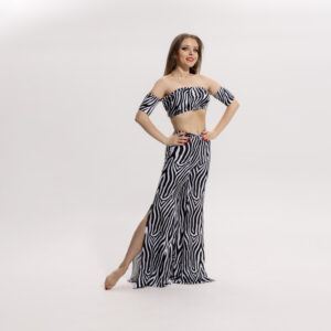 Zestaw treningowy z spodnie i top z krótkim rękawem WILD Zebra Edition